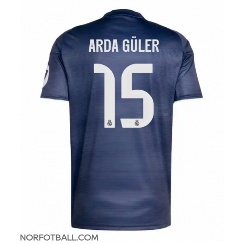 Billige Fotballdrakt Real Madrid Arda Guler #15 Replika Bortedrakt 2025-26 Kortermet Billige Fotballdrakt Real Madrid Arda Guler #15 Replika Bortedrakt 2025-26 Kortermet